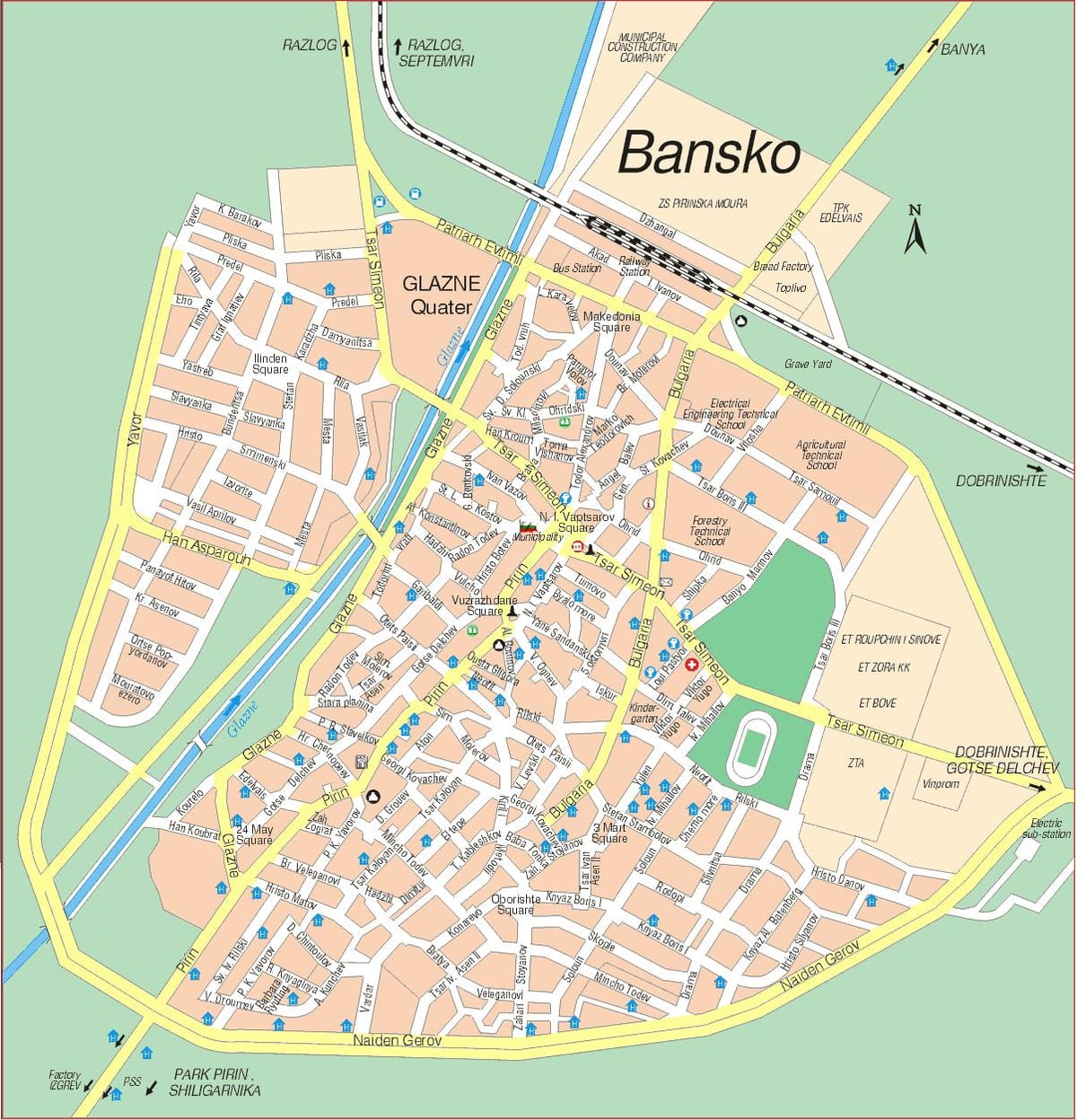 불가리아 bansko 지도