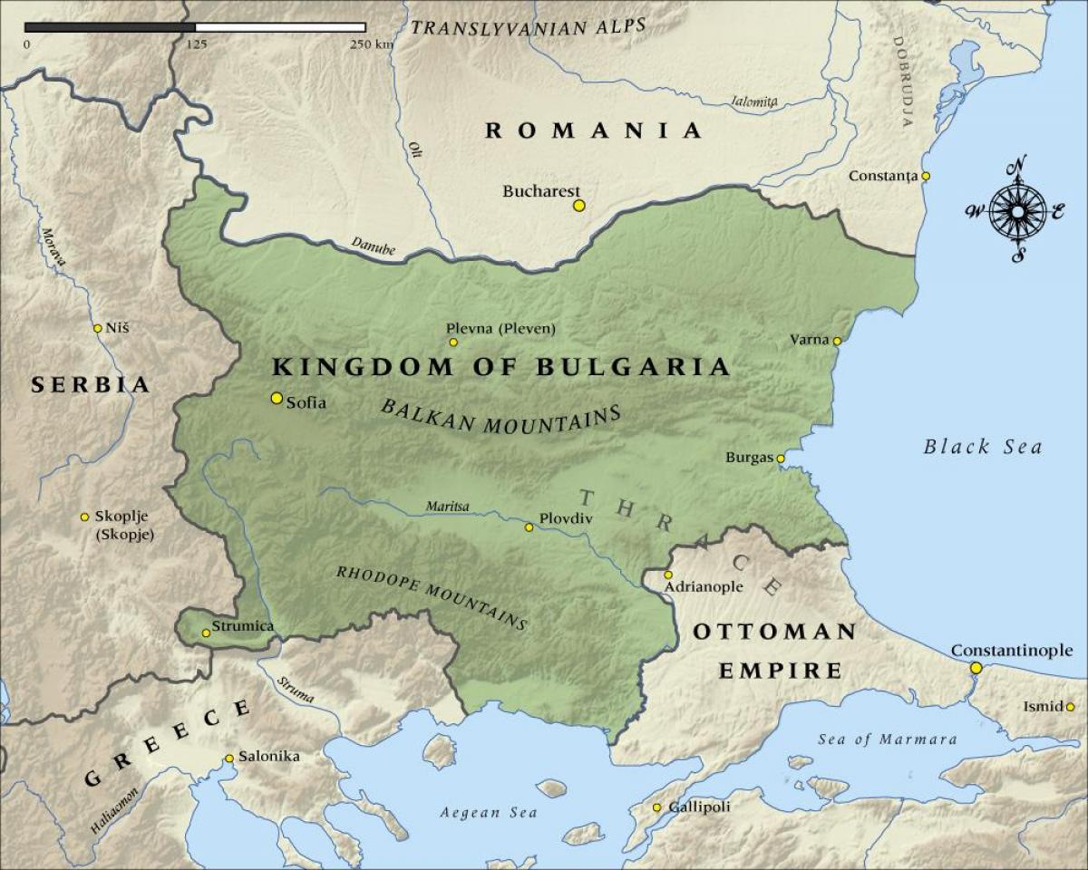 지도의 오래 된 불가리아