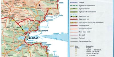 불가리아 black sea coast 지도