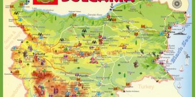 불가리아에 관광 지도