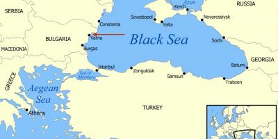 불가리아에 위치하는 세계 지도